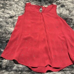 Juicy Couture, size smalll, red with metal bead, tank top blouse.